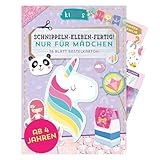Schnippeln – Kleben – Fertig! Nur für Mädchen: Nur für Mädchen: Zauberhaftes Bastelset für Kinder ab 4 Jahren mit Meerjungfrauen, Prinzessinnen & ... Blatt Bastelkarton im DIN A4 Format (kiDIYs)