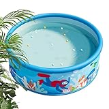 Mihauuke Tragbarer Pool | Kinderbecken | PVC Rundpool Dicke Wände Tragbar Für Erwachsene & Kinder Garten Freizeit