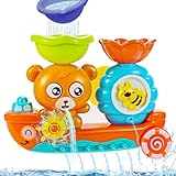 Jovicos Badespielzeug, Badewannenspielzeug ab 1 2 3 4, Bär und Bee, Badespielzeug Baby ab 1 Jahr, Badewannen Spielzeug Kinder, Wasserspielzeug Babyspielzeug Geschenk für Jungen Mädchen Geburtstag