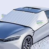 Maxee Frontscheibenabdeckung Winter, Windschutzscheibenabdeckung Auto 8 Magnet, Scheibenabdeckung Fixierung Faltbare Abdeckung Auto Frontscheibe Für Die Gegen, Schnee, EIS, Frost, UV
