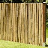 DE-COmmerce® Stabiler Bambus Zaun Sichtschutz DELUXE, oben geschlossen, Rollzaun, Gartenzaun, Sichtschutzzaun für Garten, Terrasse, Balkon (HxB) 100 x 180 cm