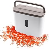 GENIE 440 X Aktenvernichter | Partikelschnitt 4x38 mm | Sicherheitsstufe P-4 | Leise 72 dB | Kompakt & Mobiler Shredder | Automatische Start-/Stopp-Funktion | Überhitzungsschutz weiß braun