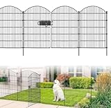 Hanured® 5 Stück Dekorative Gartenzaun mit Tor, Steckzaun für hunde, Hundezaun Tierbarriere 81 cm(H) X 3,5 m(L)