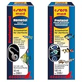 sera med Professional Nematol 50 ml - Arzneimittel für Fische gegen Fräskopfwürmer, Haarwürmer und andere Nematoden & med Professional Protazol 100 ml - Arzneimittel gegen einzellige Hautparasiten