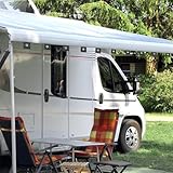 Zilimontt Doppelseitige Markisenschiene für Ösen, Aluminium, Schnellspann-Zelte, passend für 56 mm plus 78 mm Rohre, mit Haken, Wohnmobil, Vordächer, Camping-Clips, Gartenpartys und Innenbereich