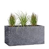 Pflanzwerk® Pflanzkübel TUB Lava Anthrazit 30x60x30cm Blumentopf *Frostbeständig* *UV-Schutz* *Qualitätsware*