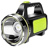Vvciic Wiederaufladbare LED Taschenlampe, Leistungsstarke USB Wiederaufladbare Taschenlampe Tragbarer LED Suchscheinwerfer Superhelle Handlampe Wasserdichte Camping Arbeitsleuchte Laterne