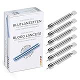 Premium Einweg-Blut-Lanzetten 200 Stück – einzeln steril, hochwertige Präzisions-Lanzetten für genaue und fortschrittliche Glukosetests, Überwachung & Blutentnahme