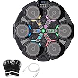 Music Boxing Machine，Musikbox Bluetooth mit Boxhandschuhen, LED Licht, Score-Anzeige,3 Modi (Boxen, Rhythmus, Duell) Wandmontiertes Boxautomat, Fitness Boxen Sport Spielzeug für Erwachsene & Kinder