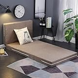 QVQV Klappmatratze 90x200 120x200 80x200 100x200, Gästematratze Klappbar Faltbar Doppel, 4-Teilige Faltmatratze Kinder, Waschbarer Faltbare Matratze, Schaumstoff Matratze,Light Brown,120 * 200 * 8cm