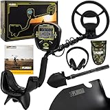 Craftfull Profi Metalldetektor Xplorer Pro | Metallsuchgerät für Erwachsene und Kinder - Pinpointer - Suchspule wasserdicht - Großes LCD Display - Gold Detektor - Metalldetektoren Set (Schwarz)