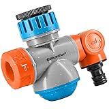 GRÜNTEK Flexibler Wasserhahn Adapter mit dreh- und neigbarem Schlauchanschluss und Wasserhahn-Funktion mit 2 Wasserstrahlarten