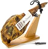 Serrano Schinken (Vorderschinken) Reserva Duroc + Schinkenhalter + Messer 4,5-5 Kg - Spanischer Schinken Jamonprive