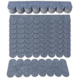 OWDFF Dachschindeln für Vogelhaus Dachpappe für Vogelhaus mini Dachschindeln 32pcs Dachpappe Selbstklebend für Nistkasten Hasenstall Insektenhotel (grau)