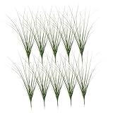 MAGICLULU 10Stücke Künstliche Grünpflanzen Simulationsgras Für Raumdekoration Lange Pflanzen Für Zuhause Und Events Pflegeleicht