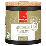 Anders Würzen Korkdose Bio Gemüsebrühe à la Thomas Gewürzsalz, 75 g in der Pappwickeldose mit Korkdeckel von Hartkorn - wiederverschließbar und wiederbefüllbar - entwickelt mit Thomas Anders