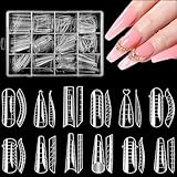 ZIFUTON 288 Stück Nagelformen Dual Nail Forms Set,12 Stile Nagelformen Nagelverlängerung,Nägel Verlängerung Gel Duale Nagelformen,für Polygel Extension Maniküre Nagelkunst Design Salon DIY-12 Größen