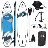 Campsup SUP F2 Strato 10'5' Combo Aufblasbares Stand Up Paddle Board | 320x83x15 cm | Surfboard für Einsteiger & Fortgeschrittene mit zubehör | Tragkraft bis 120 Kg