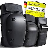 Liebkern Skate Protektoren Set für Erwachsene & Kinder [unisex] - Ideal für Inliner, Skateboard, Scooter - Schoner Inliner Erwachsene Knieschoner Inliner Schoner Erwachsene Schoner Set Erwachsene