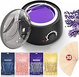 Waxing Set männer und frauen: Wachs haarentfernung - Wachsmaschine zur haarentfernung set für Gesicht Bikini Ganzkörper, Wachswärmer gerät Wax Maschine mit 400g Waxing Perlen, at Home Waxing Kit