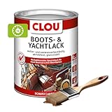Clou Boots- & Yachtlack: Hochglänzender, farbloser Speziallack, seewasserfest und witterungsbeständig, Lack für Holz auf Yachten, Sportbooten oder Holz im Außenbereich, 2,5 L