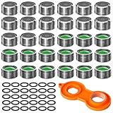 BREANIFULL 30 Stück Wasserhahn Aufsatz Strahlregler M24 Wasserhahn Siebeinsatz Strahlregler für Wasserhähne mit ABS Filter inkl Mischdüsenschlüssel für Wasserhahn Sieb Wasser