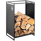 Kos Design Kaminholzregal Innen - Holzaufbewahrung perfekt organisiert: Holzunterstand für Brennholz, Brennholzregal, Kaminholz-Lager, Metall-Feuerholzregal und effiziente Holzaufbewahrungslösungen