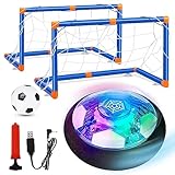 Philivivi Air Power Fußball, Hover Ball LED Beleuchtung und Schaum Stoßstangen für Indoor Outdoor-Spiele, Spielzeug für Kinder Jungen und Mädchen Hover Ballspiel Kinder Alter 6 7 8 9 10 11 12