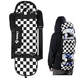 QOPET Skateboard Tasche aus verdicktem 900D Oxford, Cruiser Board Tasche Elektrische Skateboard Tasche Wasserdicht Rucksack für Skateboarding