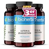 300 stk BIOHERBA Lutein & Zeaxanthin Komplex – Nahrungsergänzung mit Vitamin A