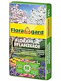 Floragard Florahum Pflanzerde 70 L Universalerde für Blumenbeete, Stauden, Sträucher, Gehölze und andere Gartenpflanzen mit Tongranulat und dem Naturdünger Guano Erdfarben 76.0 x 37.0 x 14.0 cm