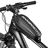 ROCKBROS Fahrrad Rahmentasche wasserdicht Oberrohrtasche für MTB Rennrad Faltrad Schwarz L 1,5L / M 1,1L