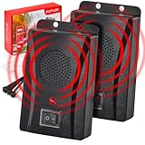 PATTLER® Marderschreck Auto batteriebetrieben für ca. 40m² - mit Ultraschall & Anti Gewöhnungseffekt. Mobiler Marderschutz mit Batteriebetrieb. Marderabwehr Auto, Haus, Dachboden, Garten - 2 Stück