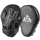 GROOFOO PU Handpratzen Boxen Kickboxen Pratzen Für Sparring Training, Boxen Pads Schlaghandschuhe Boxen für Kinder & Erwachsene MMA, Muay Thai, Karate, Dojo, Taekwondo, Kampfsport