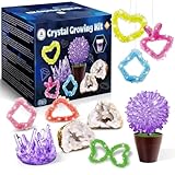 UNGLINGA Kristall-Zucht Experimentierset für Kinder, aufbrechbare Geoden Kristalle Experimentierkästen Geschenk Experimente fürs Kinderzimmer mit vielen Formen, Farben und Größen