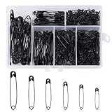 Kiperline 300 Stück Sicherheitsnadeln - 6 Größen 18mm - 53mm Rostbeständig, Haltbar für Kleidung Kunsthandwerk Nähen - Aufgerüstet