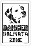 Danger DALMATA Zonen Blechschild Hundeschild Metall Schild