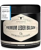 URBAN FOREST Lederpflege mit Bienenwachs & Avocado-Öl 500ml für Auto Sofa Couch Möbel Jacke Motorradbekleidung Handtaschen Ledercouch Schuhe Sattel für Pferde Lederfett - Premium Leder Balsam