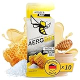 AEROBEE Energy Gel Classic - Honey & Salt 10x26g [100% Natürliches Energie Gel aus Honig] richtig leckeres Sportgel für den Ausdauersport, Energy Gel Laufen, Power Gel Sport, Sportnahrung