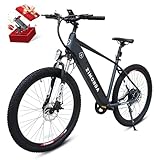 ZIMONDA Ebike Herren Mountainbike Elektrofahrrad 250W Motor 27.5 Zoll 48V Akku bis zu 100 km Reichweite 7 Gänge 25 km/h City & Offroad E-Bike mit LCD-Display