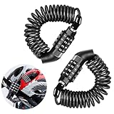 2 Stück Helmschloss Motorrad,Helmschloss Schloss Mit Zahlencode,Kabelschloss Schloss Mit Zahlencode,Zahlenschloss 4 Stellig Fahrradschloss,Für Motorradhelm, Fahrradhelm, Kinderwagen