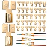 GALPADA 50 Stück Schnellverschluss Dual Steckverbinder aus Messing Langlebige Elektrische Kabelverbinder Schnelle Trennung Stabile Verbindungsklemmen für Automotive und