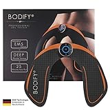 Bodify® EMS Trainingsgerät zur gezielten Stimulation der Po Muskulatur! - Muskelaufbau - EMS Hüfttrainer - Elektro Stimulationsgerät Po Muskeln - Fitness Training für Frauen DAS ORIGINAL