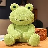 JIIENO Kuscheltier Frosch 25 cm-Spielzeug, Plüsch, Samt, weich, kuschelig, perfekt für Kinder Grüner Frosch
