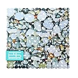 Brandsseller Duschmatte rutschfest 53x53 cm – PVC Duscheinlage mit Saugnäpfen, waschbar, antibakteriell & schimmelresistent – Antirutschmatte für Dusche – Design: Steine