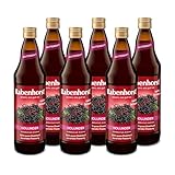 RABENHORST Holunder Muttersaft 6er Pack (6 x 700 ml) - 100 % purer Holunder-Direktsaft aus erster Pressung