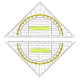 YPYMOD 2 Stück Geodreieck mit Griff 16 cm, Flexibel Geo Kreisschablone, Geeignet für Den Einsatz im Schulbüro