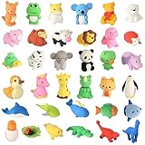 CAINCAY Radiergummi Kinder, 35 Stück Tieren Mini Bleistift Radiergummi Set, Niedliche Tier Radiergummis Bunt Radiergummis für Geburtstag Party