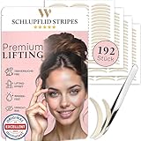 WOW STRIPES Schlupflider Augenlid Premium Stripes unsichtbar (192 Stk) | Lifiting ohne OP, hautfreundlich, natürlich | Eyelid Tape Tapes Straps Strip als Lifting Set Augen-Lidstraffung Augenpads | M