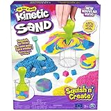 Kinetic Sand Squish N' Create Set - mit 382 g original magischem kinetischem Sand aus Schweden in DREI Farben und 5 Werkzeugen für kreatives Indoor-Sandspiel, ab 3 Jahren